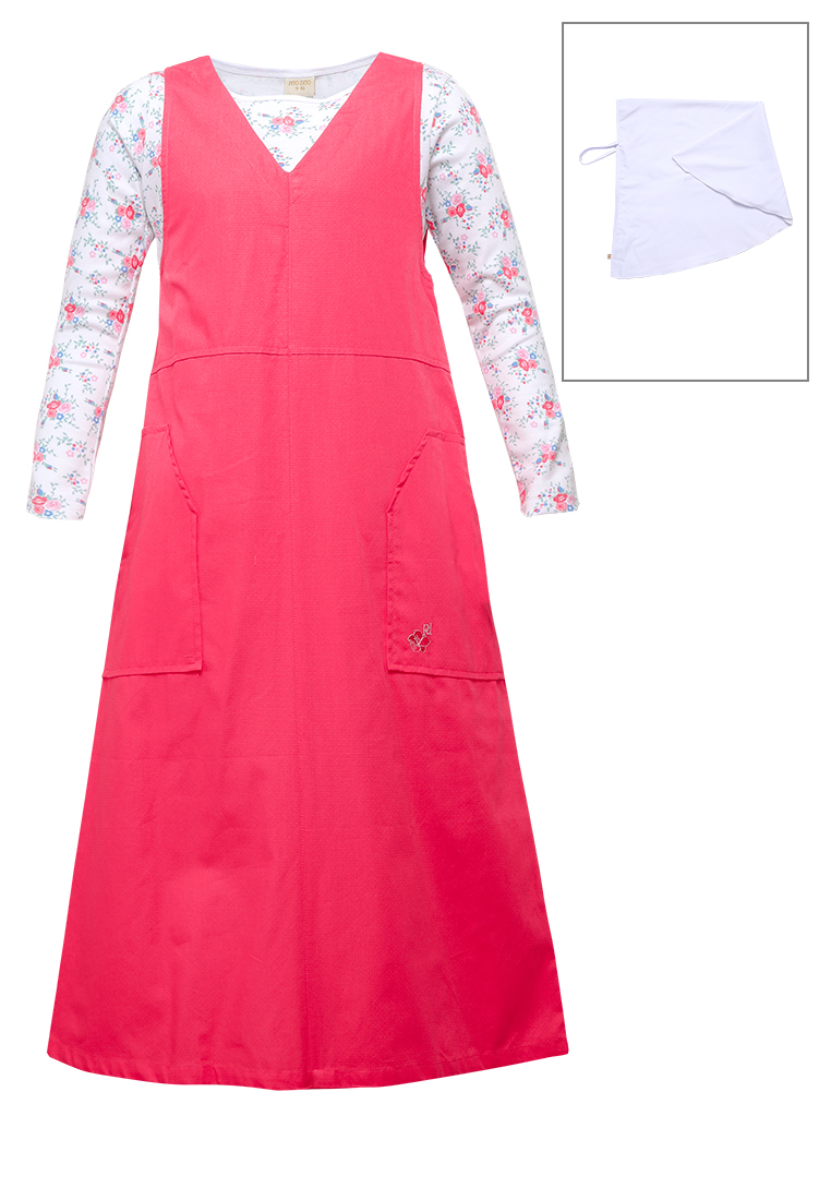 PITODITO Pito Dito Girl Maqhany Gamis Overall Anak Pink Fanta