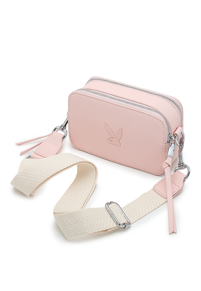 PLAYBOY BUNNY Women's Sling Bag / Crossbody Bag - Pink