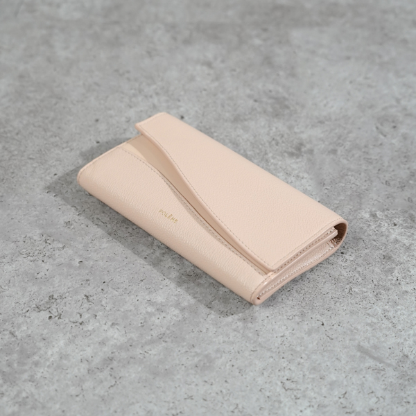 Polene Dompet POLENE SIERRA DUO DUNE NUDE LONG WALLET 100% ORIGINAL