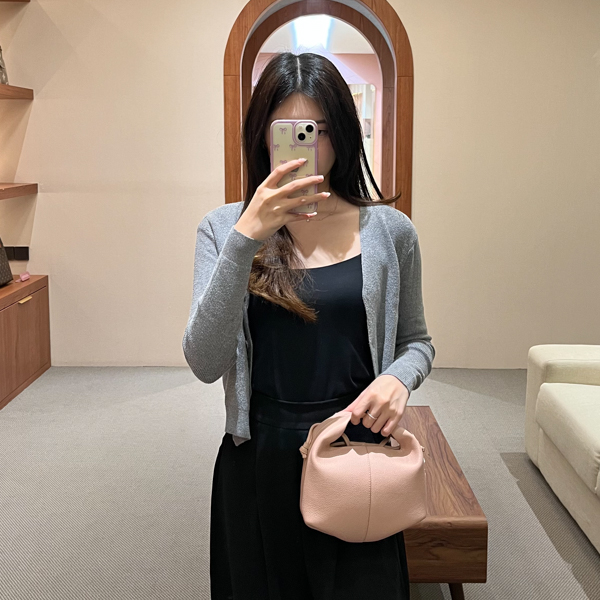 Polene Tas POLENE BERI TEXTURE LEATHER BLUSH SHOULDER BAG 100% ORIGINAL