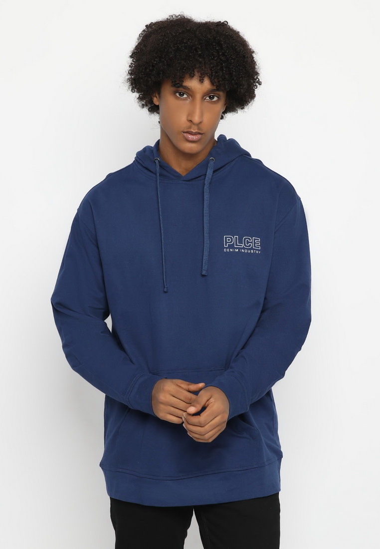 Police Denim POLICE Hoodie Navy Pria 722230043