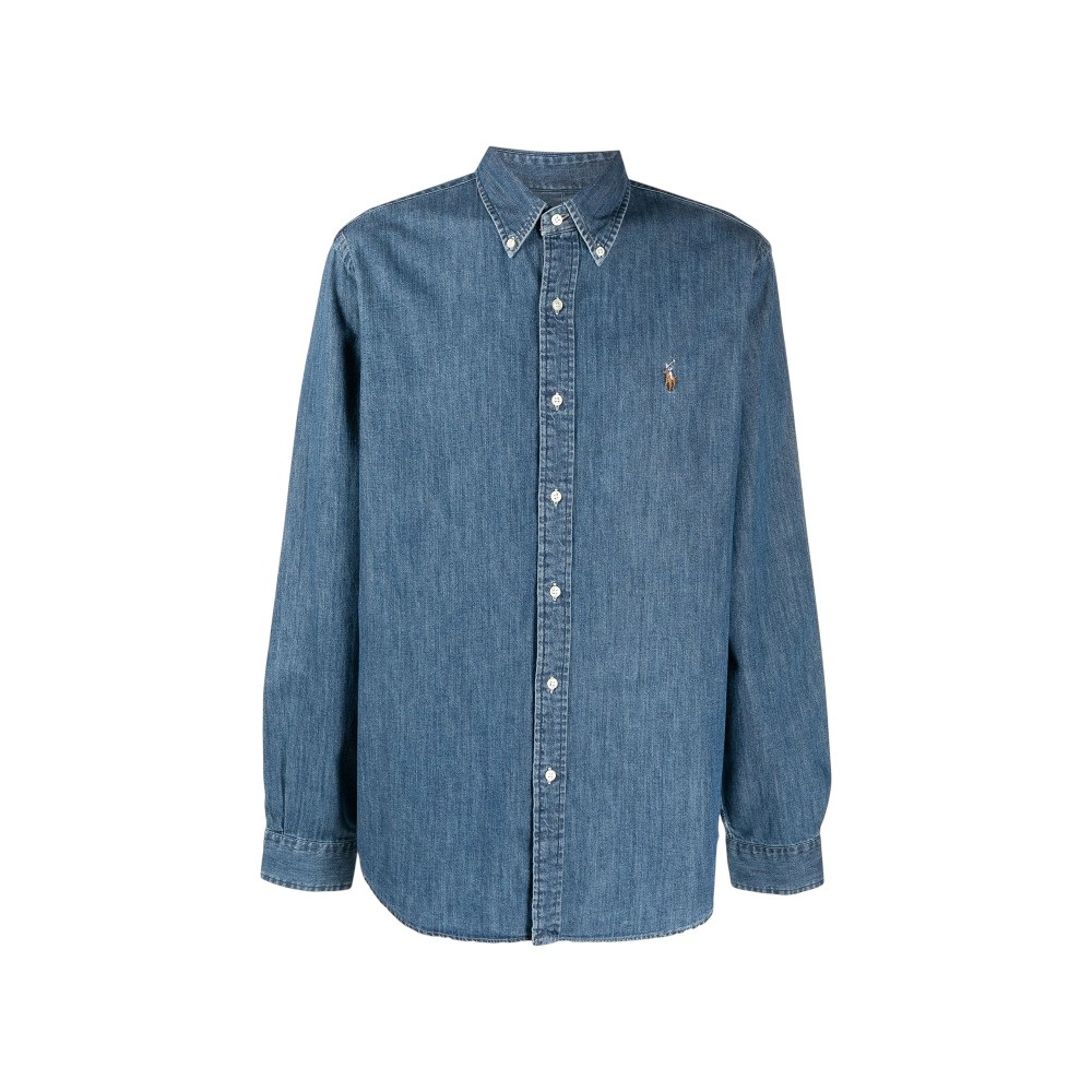Polo Ralph Lauren Custom Fit Denim Shirt Blue