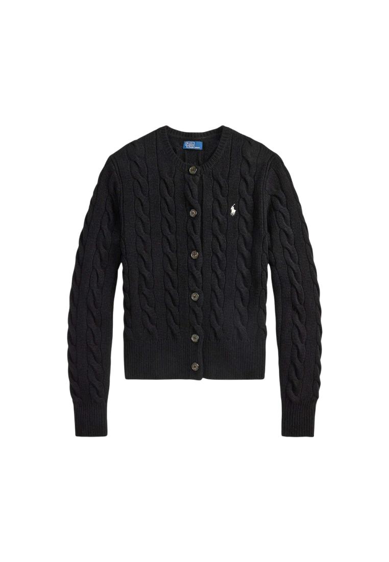 Polo Ralph Lauren Cable-Knit Wool and Cashmere Cardigan Black