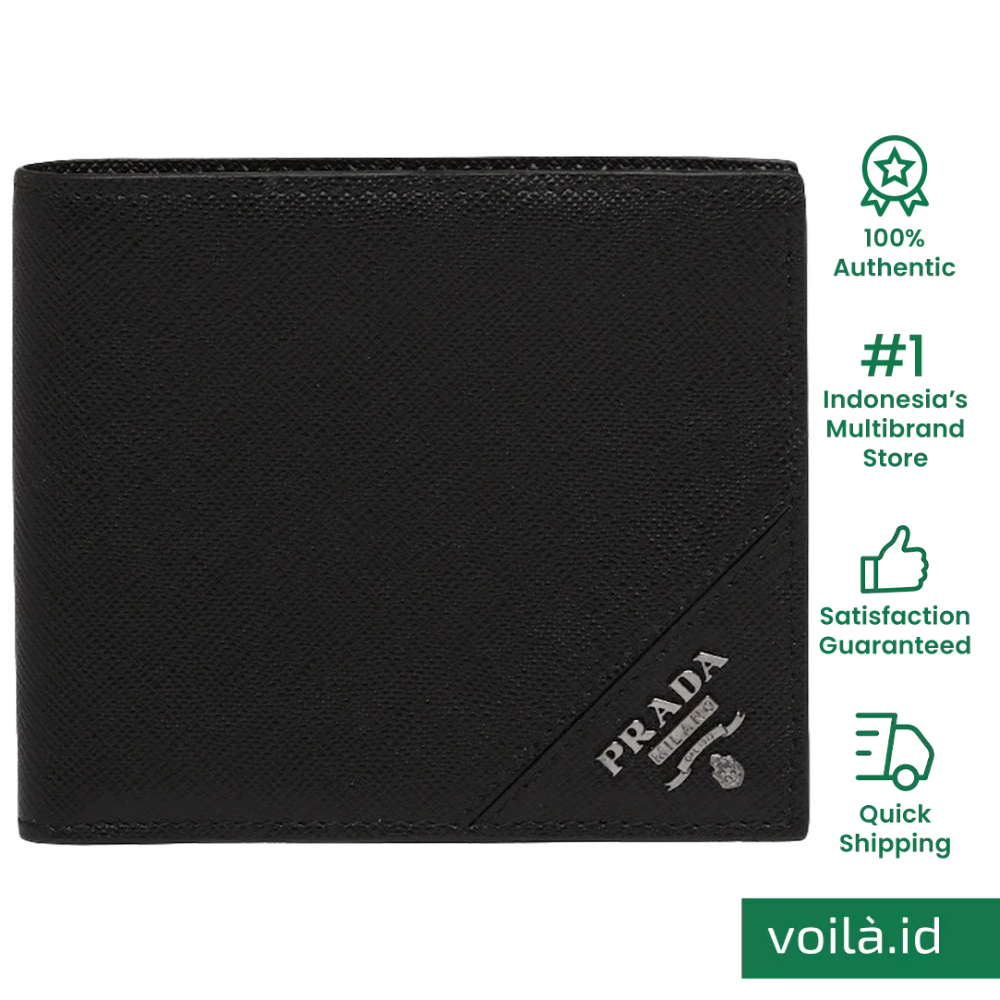 Prada Saffiano Leather Wallet Black