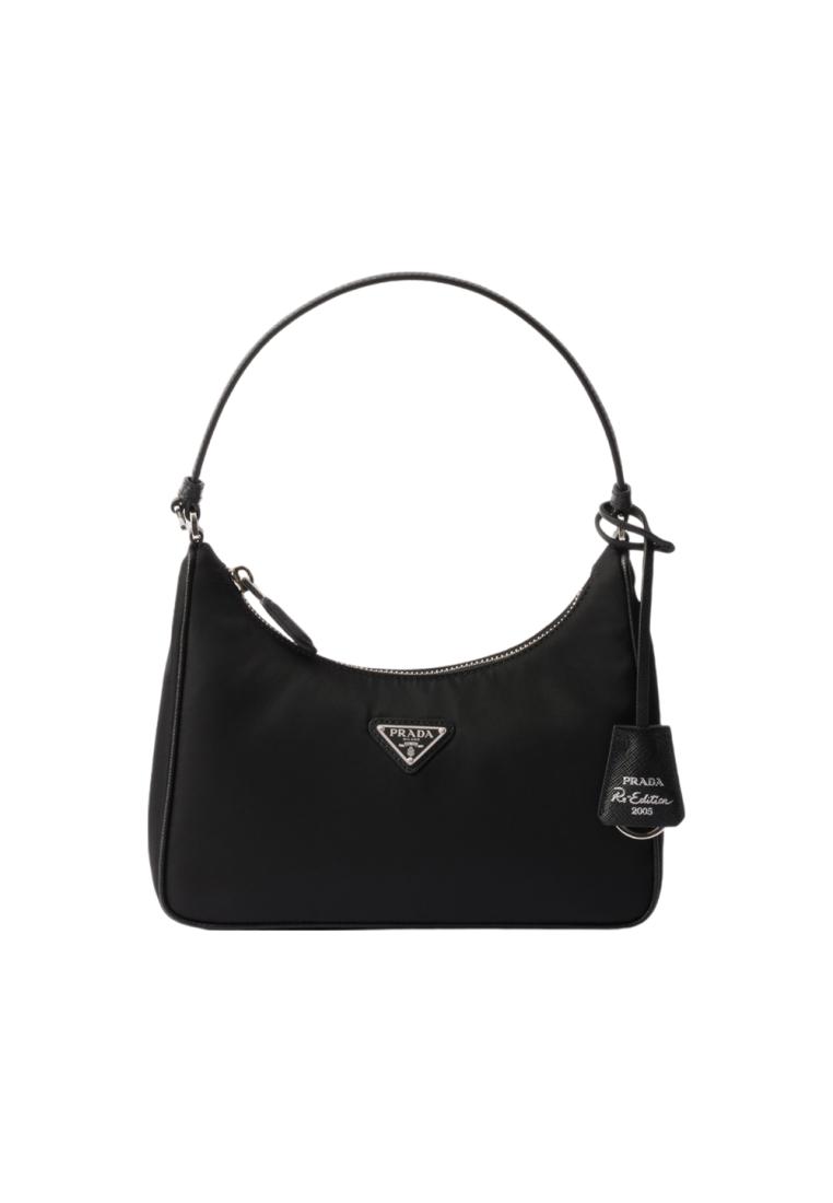 Prada Re-Edition 2005 Re-Nylon and Saffiano Mini Hobo Bag Black