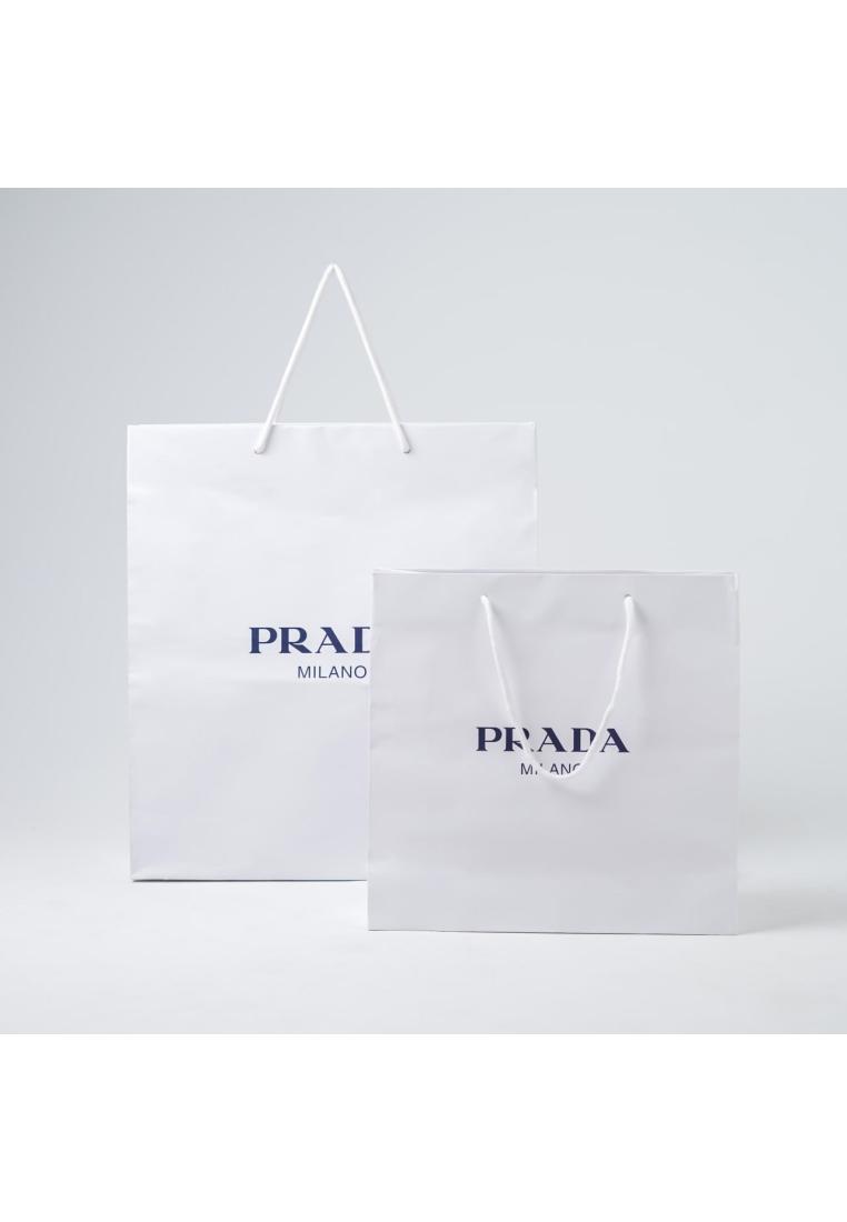 Prada Tas PAPER BAG PRADA TEXT BLACK WHITE 100% ORIGINAL