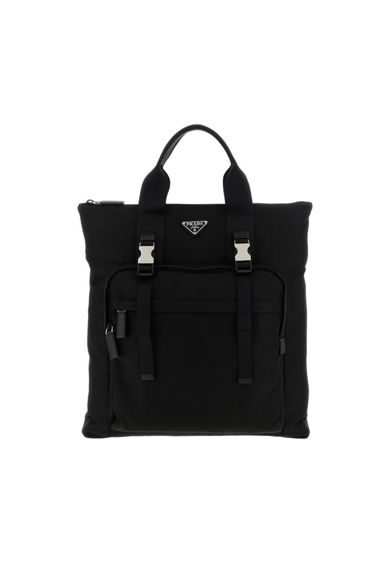 Prada Re-Nylon Saffiano Leather 2 in 1 Tote Backpack Black