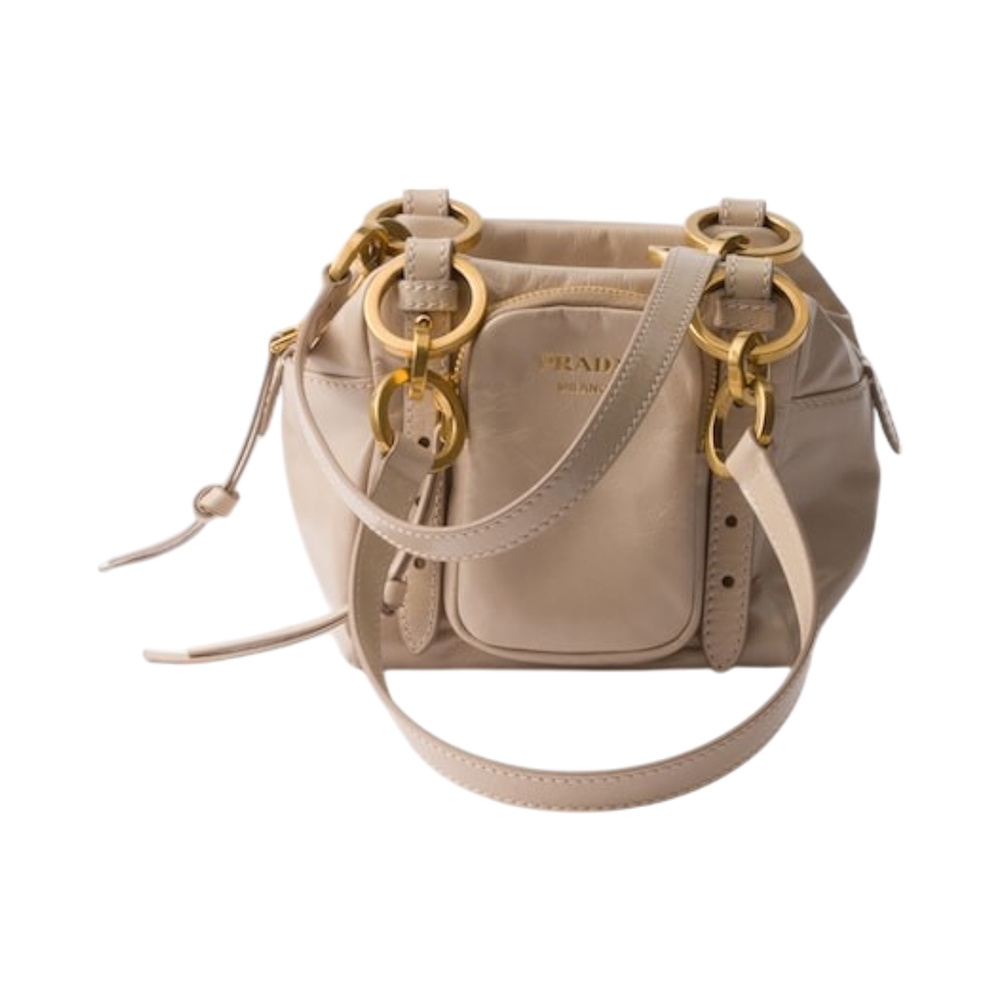 Prada Dangle Leather Top-Handle Mini Bag Powder Pink