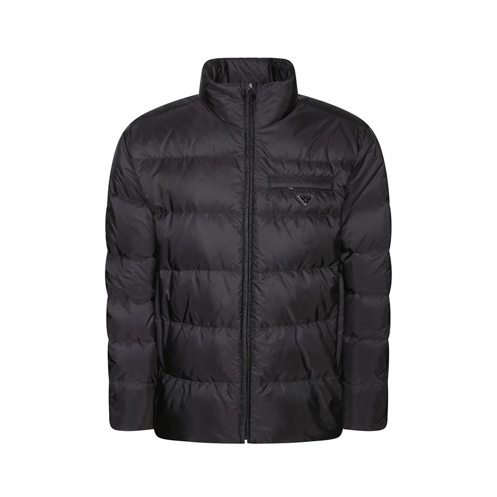 Prada Lightweight Padded Zipper Jacket Black