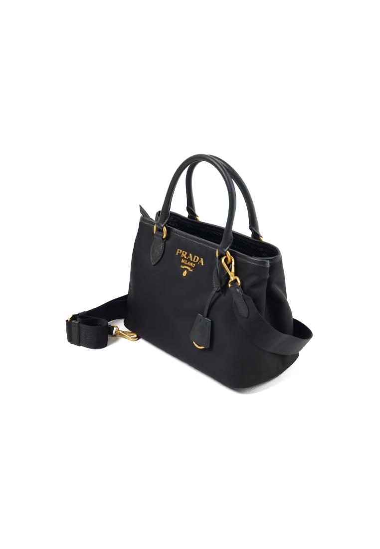 Prada Tas PRADA MILANO GHW BLACK TOTE BAG WITH LS  100% ORIGINAL