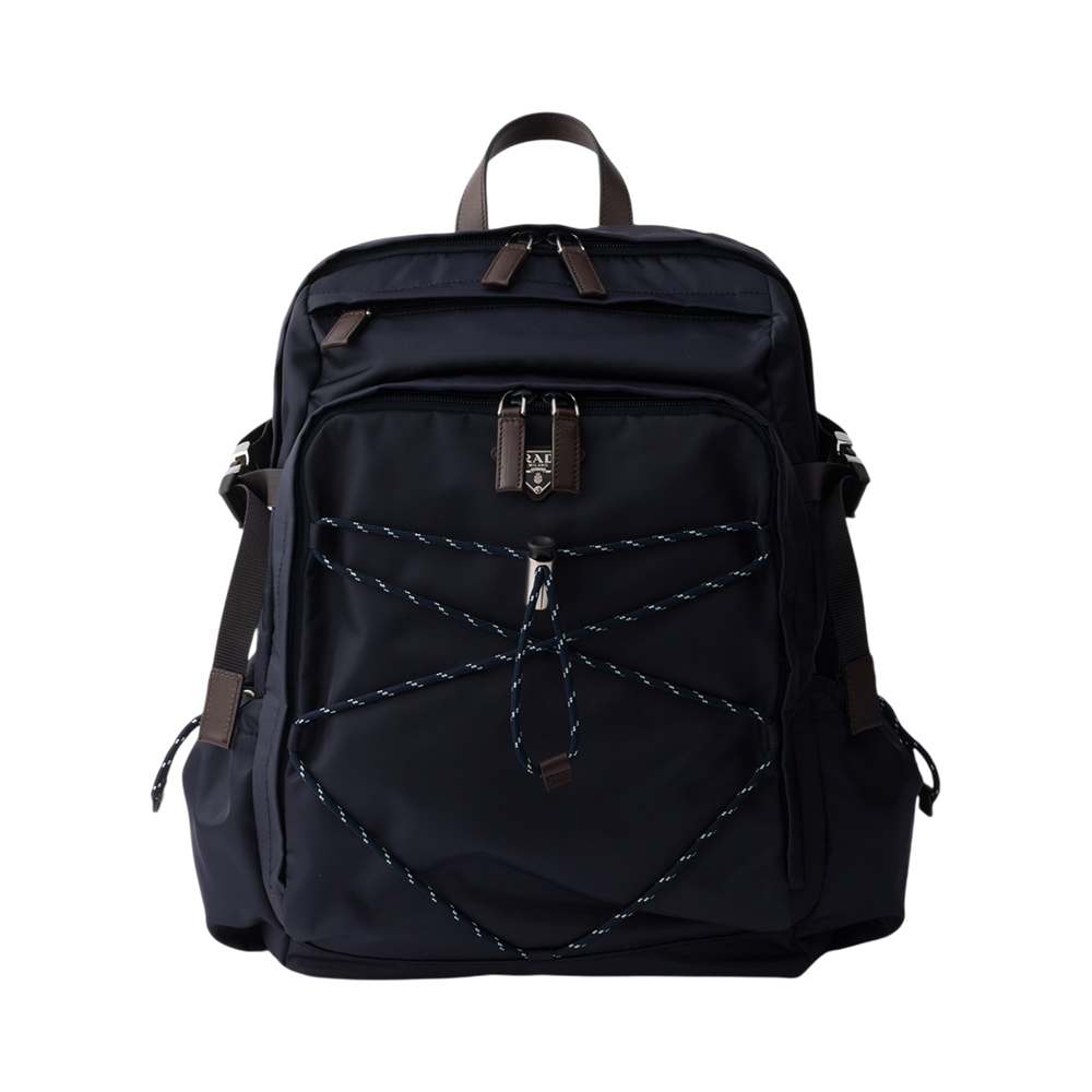 Prada Speedrock Re-Nylon and Leather Backpack Navy