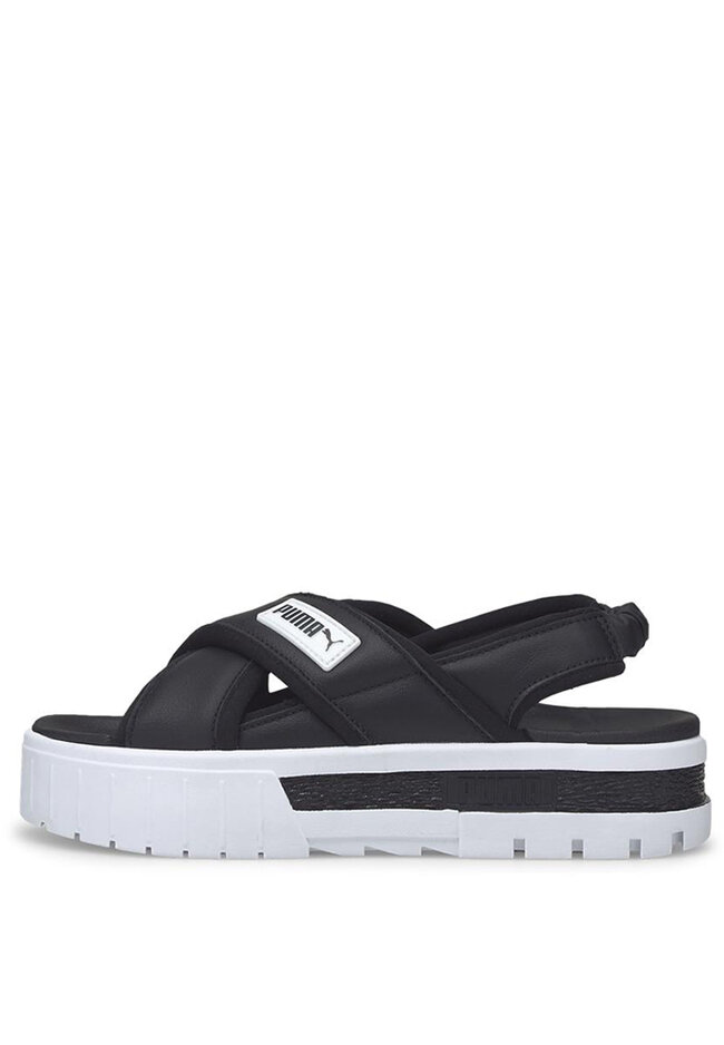 puma platform sandals black