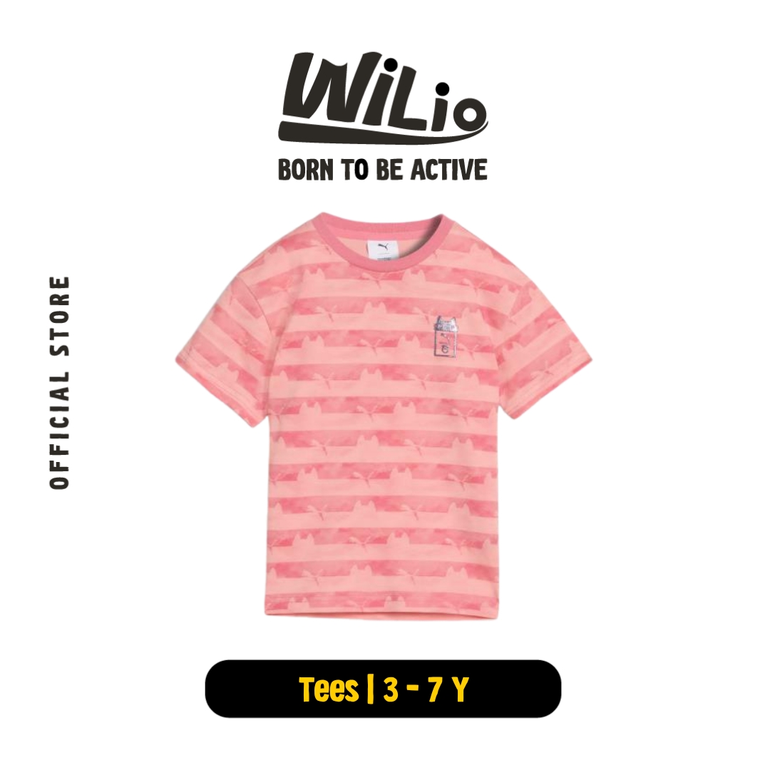 PUMA x GABBY'S DOLLHOUSE Little Kids' Relaxed Printed Tee 63492725 - Kaos Anak (Pink)
