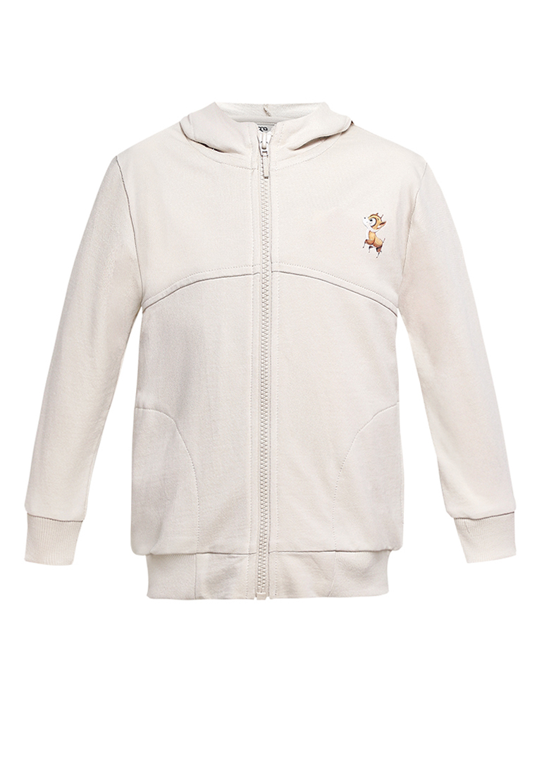 Qna Boy Akram Jaket Katun Panjang Anak Beige