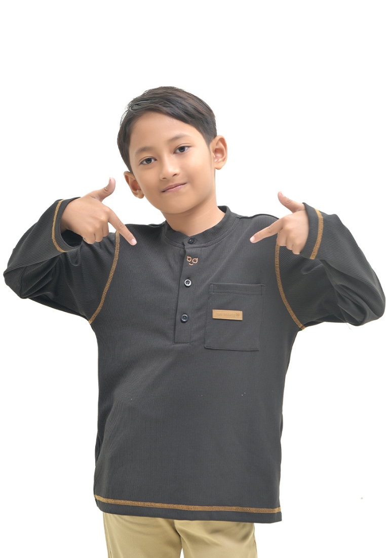 Rabbani - Kaos Anak Lengan Panjang Bani Batuta Kaskid Aizam Blg Exclusive - Black