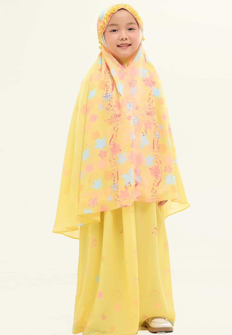 Rabbani - Mukena Muslim Anak Perempuan Bani Batuta Munna Mazara Lt - Citrus