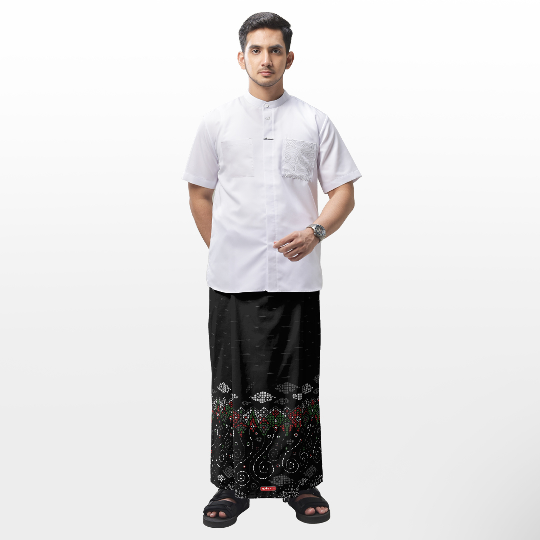 Rabbani - Perlengkapan Shalat Sarung Harshil SJ6 - Black