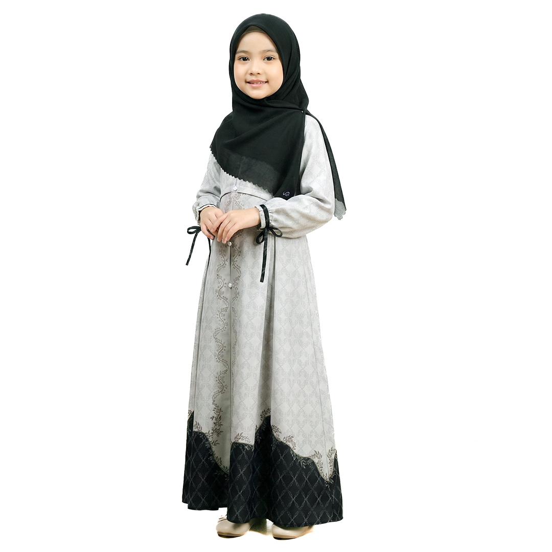 Rabbani - Gamis Dress Muslim Anak Couple Claire Exclusive - Sage Black