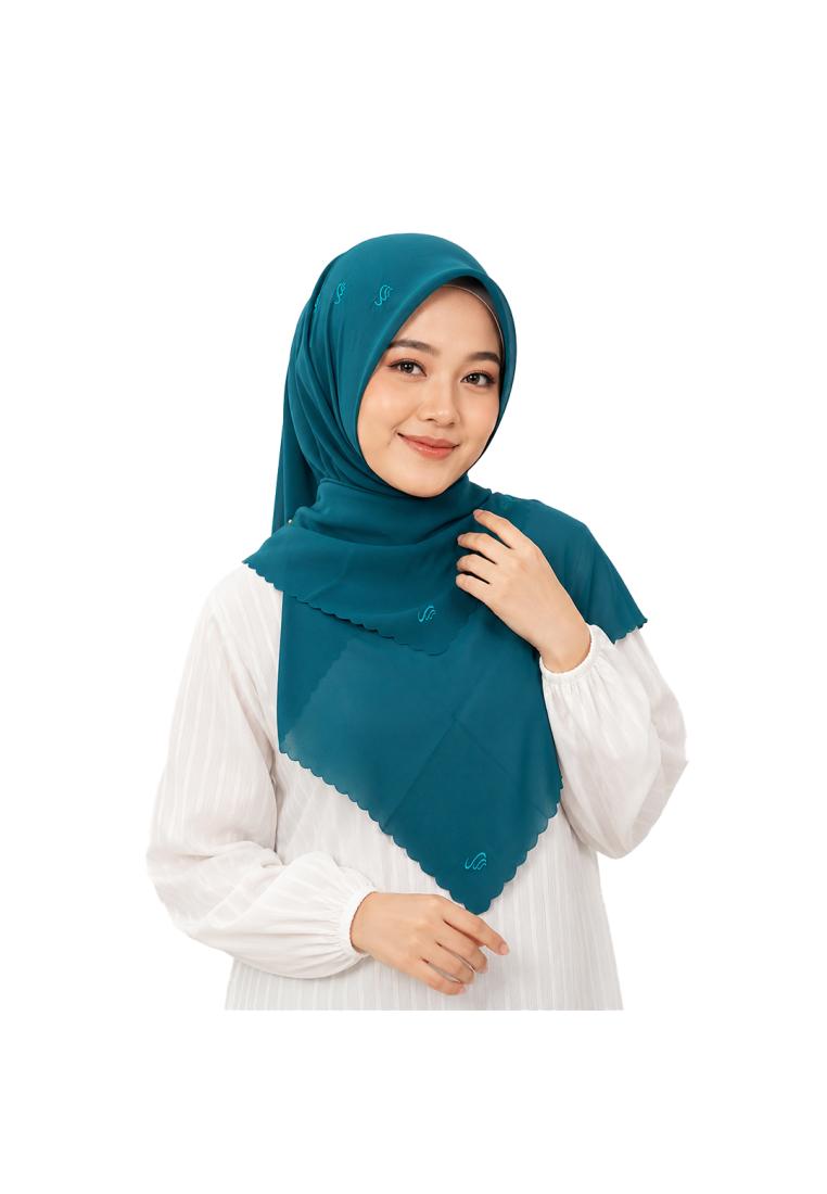 Rabbani - Kerudung Segiempat Zahira NK Solder S - Dark Turquise