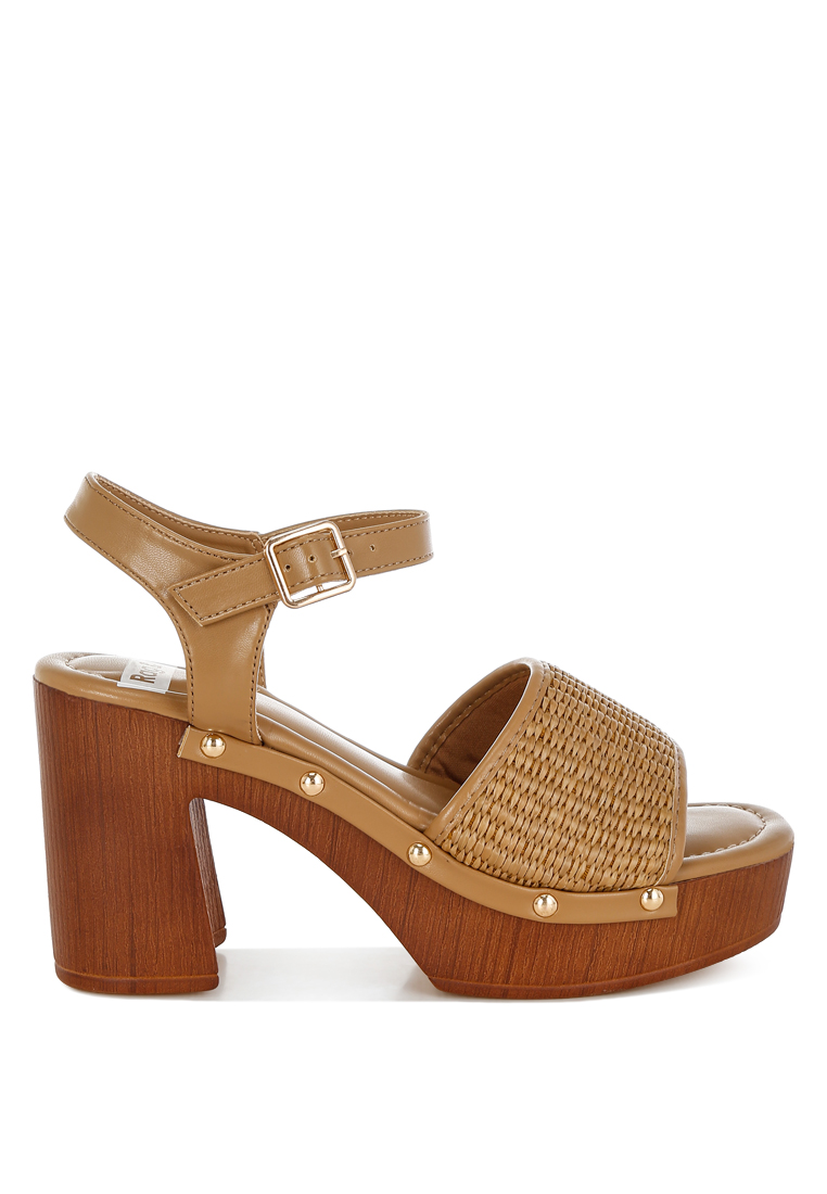 Rag & CO. Sandal Tebal Rafia Warna Natural