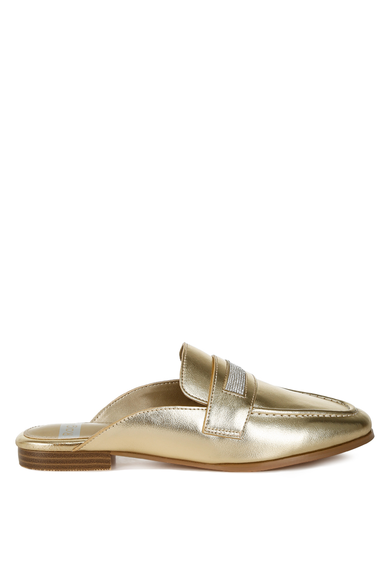 Rag & CO. sandal berlian imitasi emas