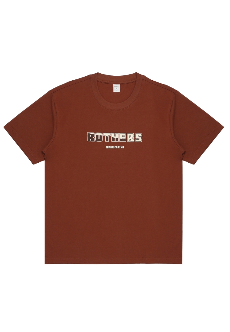RBJ T-Shirt Design Premium Coklat Pria 8008