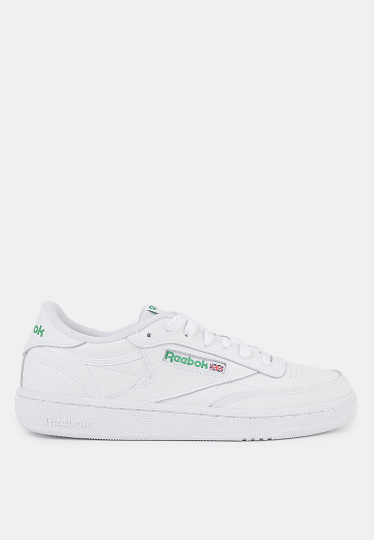 Reebok Club C 85 Sneakers Pria Wanita Unisex Kulit - White Green
