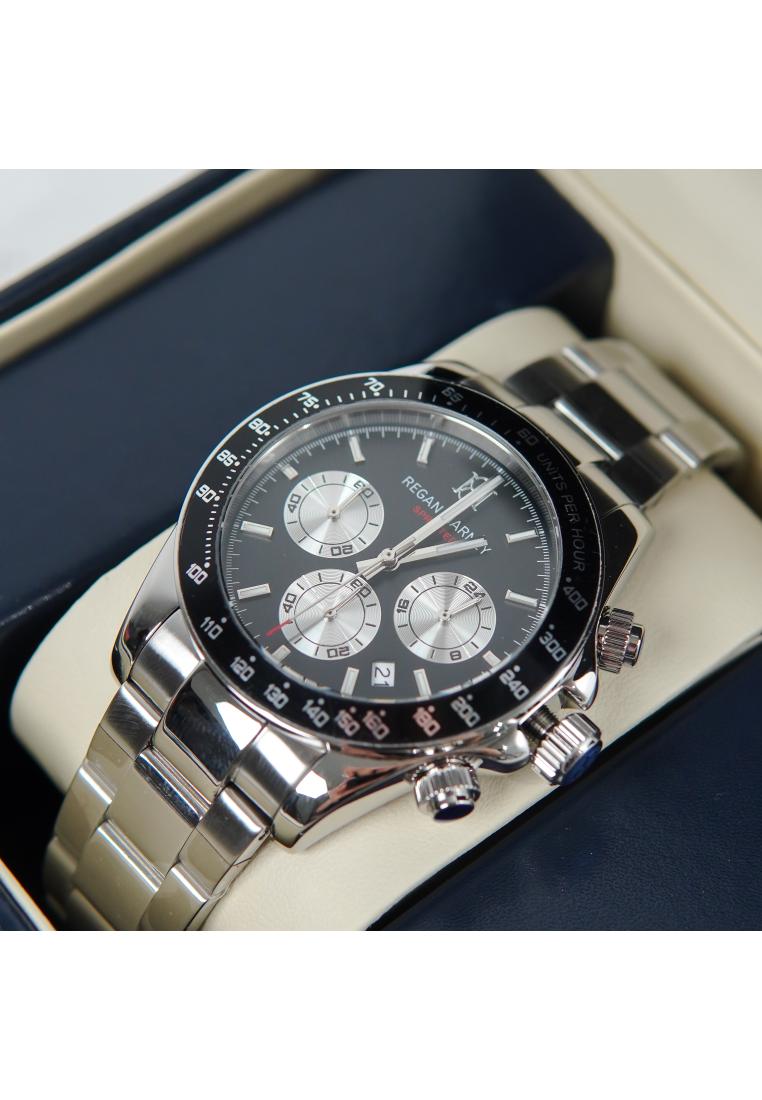 Regan Harney Jam Tangan REGAN HARNEY RH 008-01 SPRINTER BLACK STAINLESS STEEL WATCH 100% ORIGINAL - 