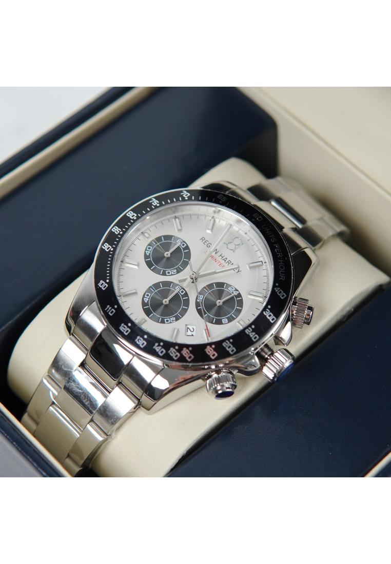 Regan Harney Jam Tangan REGAN HARNEY RH 008-02 SPRINTER WHITE STAINLESS STEEL WATCH 100% ORIGINAL - 