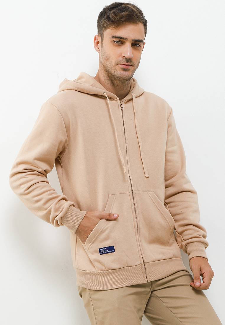 REMIX JEANS Jaket Resleting Hoodie Pria 2521J41