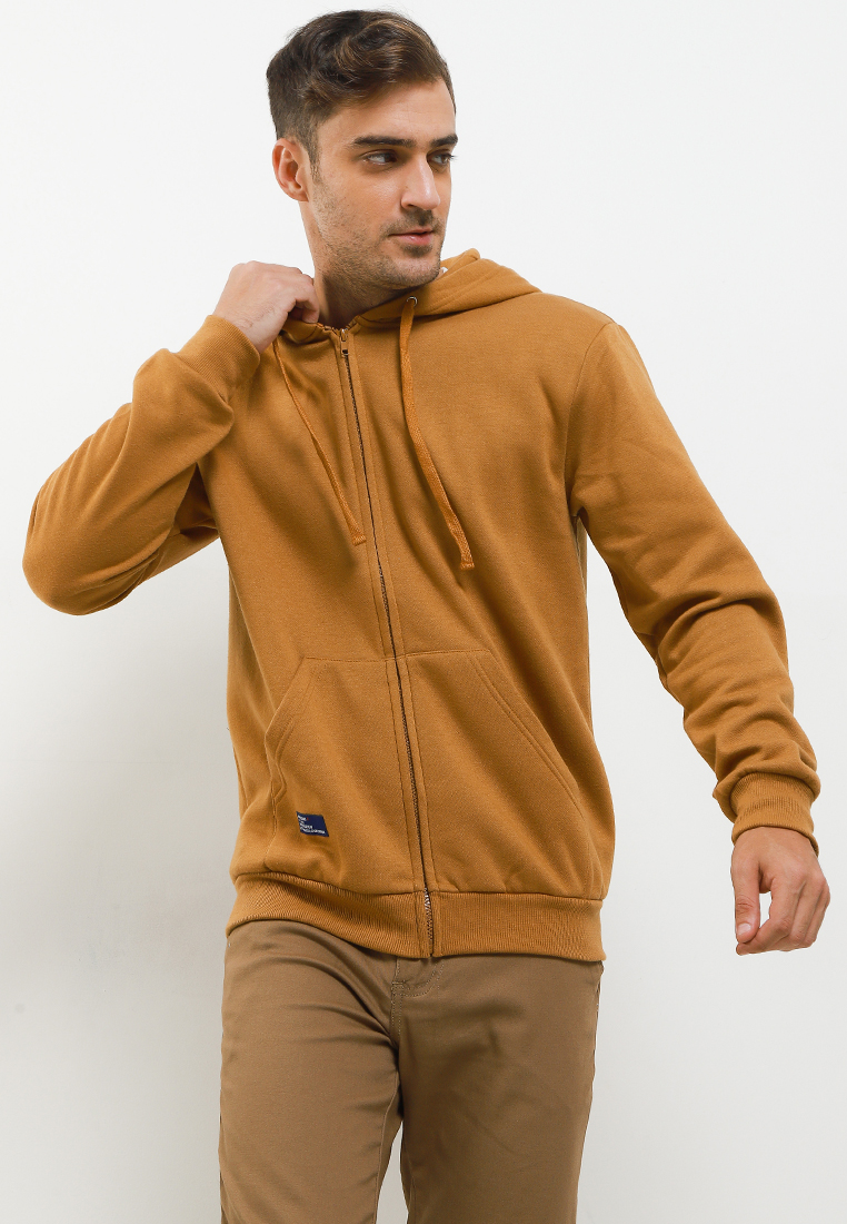 REMIX JEANS Jaket Resleting Hoodie Pria 2521J21