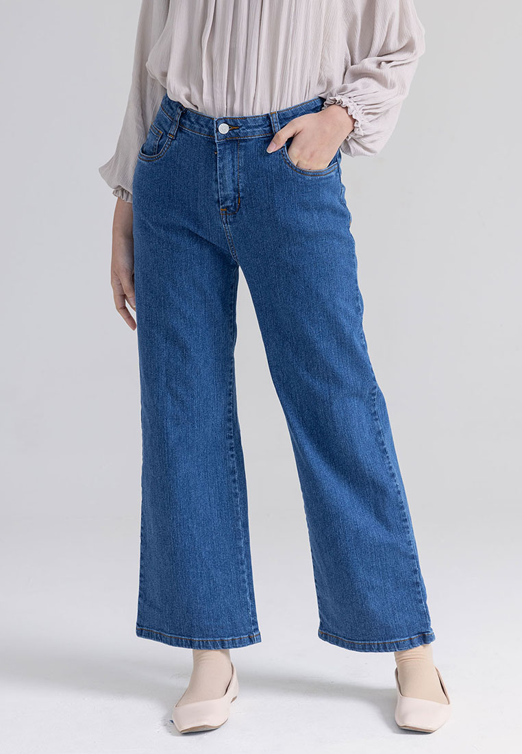 RIAMIRANDA Ria Miranda Blue Claris Pants