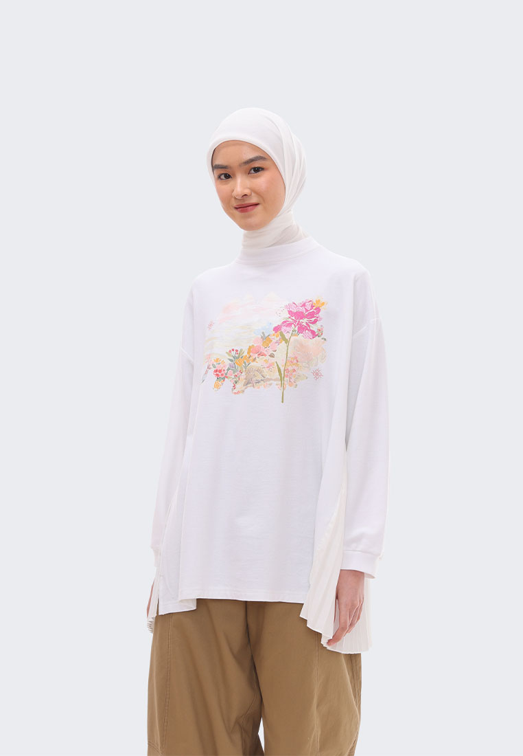 Riamiranda Ria Miranda White Guilin Top