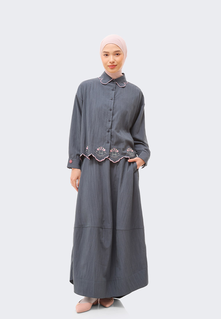 RiaMiranda Blue Denim Gaisa Set
