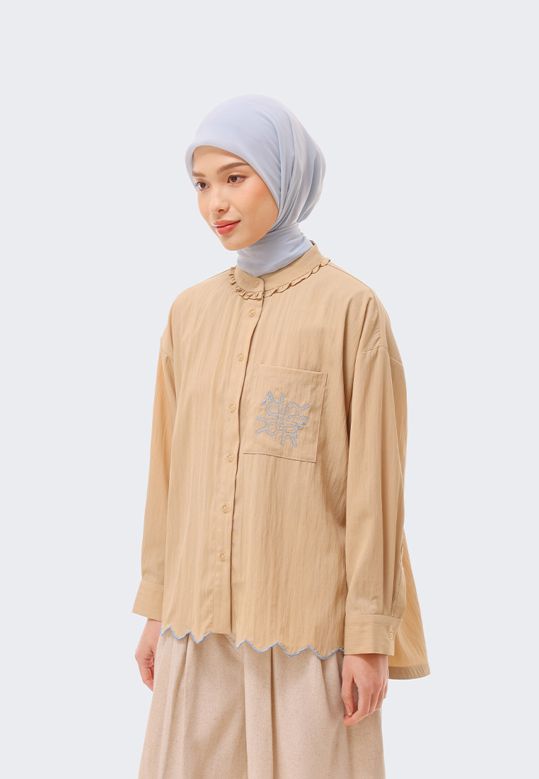 RiaMiranda Buttermilk Delara Top