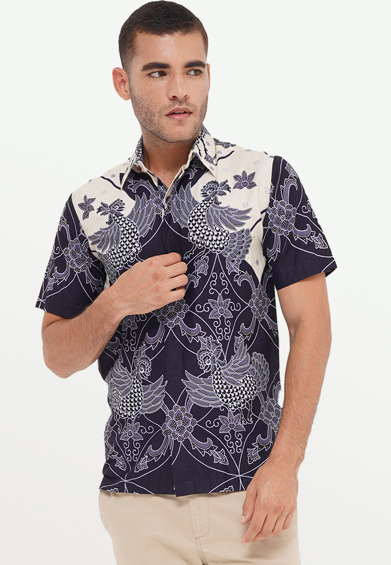 Rianty Batik Hem Nizar Batik Pria Lengan Pendek