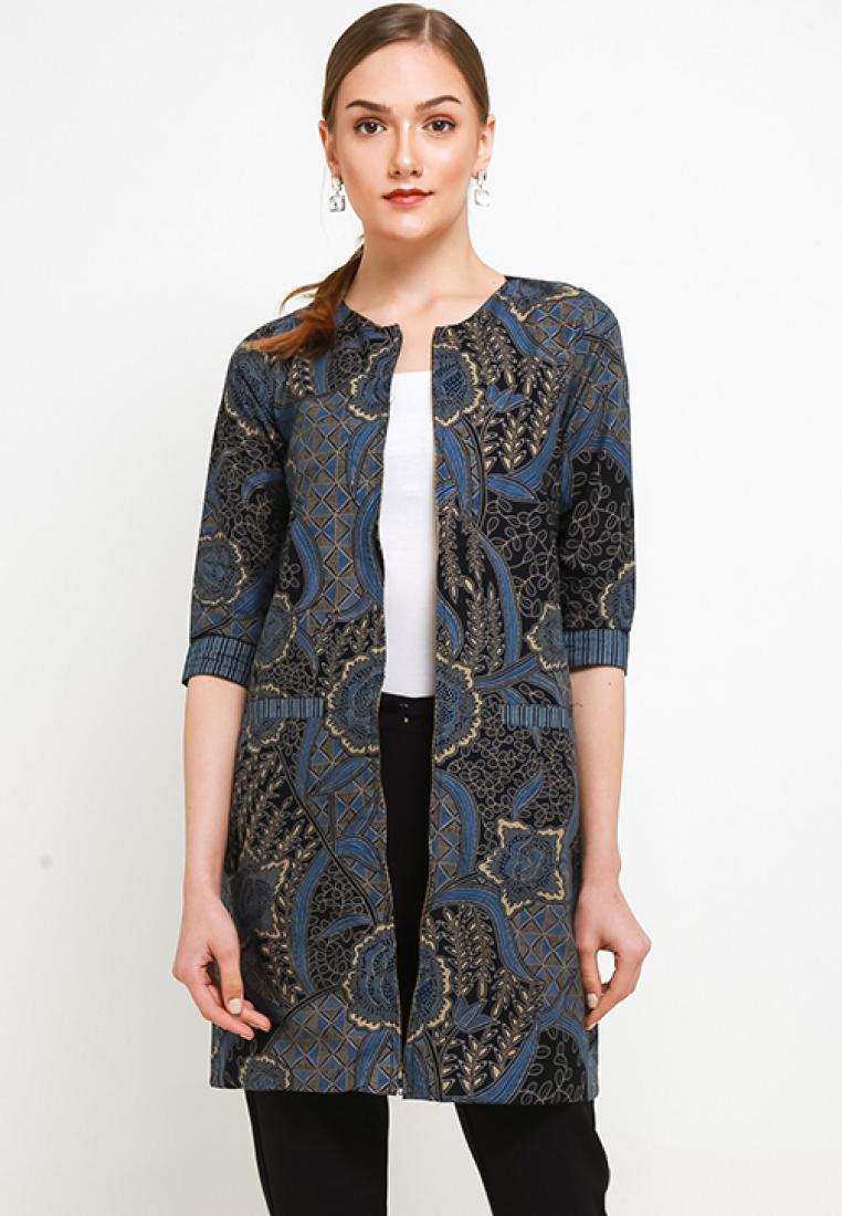 Rianty Batik Outer Cardigan Muslim Atasan Batik Wanita Zaveta Lengan Panjang