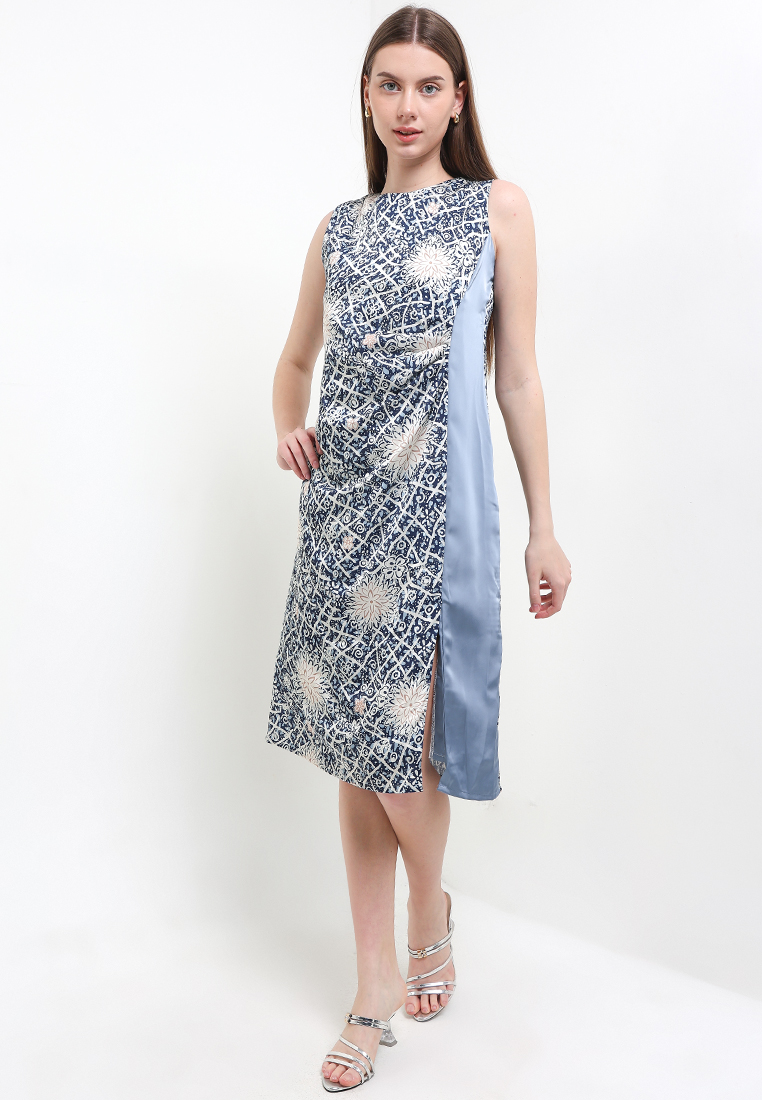 Rianty Batik Dress Atasan Batik Wanita Spesial Seruni Merona Collection Azhara Premium Stretch Silk 