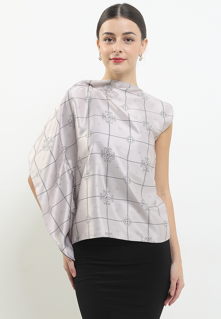 Rianty Batik Kaeya One Shoulder Top Cream Rianty IFW