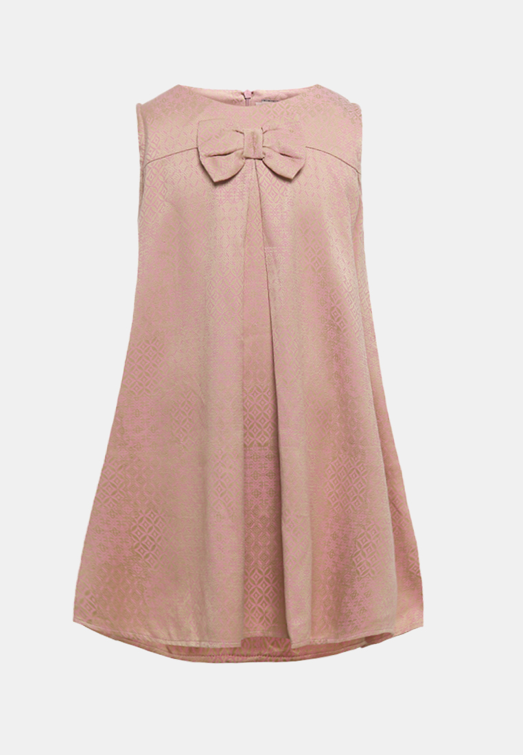 Rianty Kids Dress Baju Anak Perempuan Leyna Tanpa Lengan Rose Gold