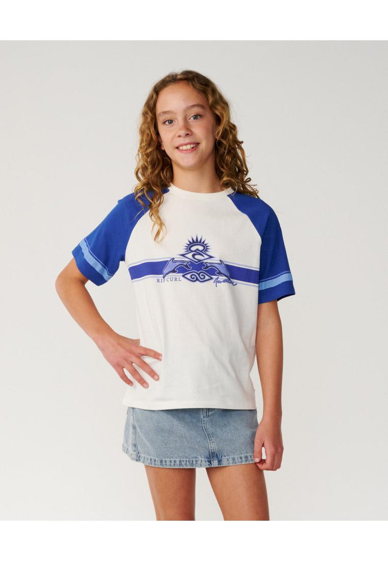 Rip Curl Kids Dolphin Archive Relaxed Tee - Girls - Bone