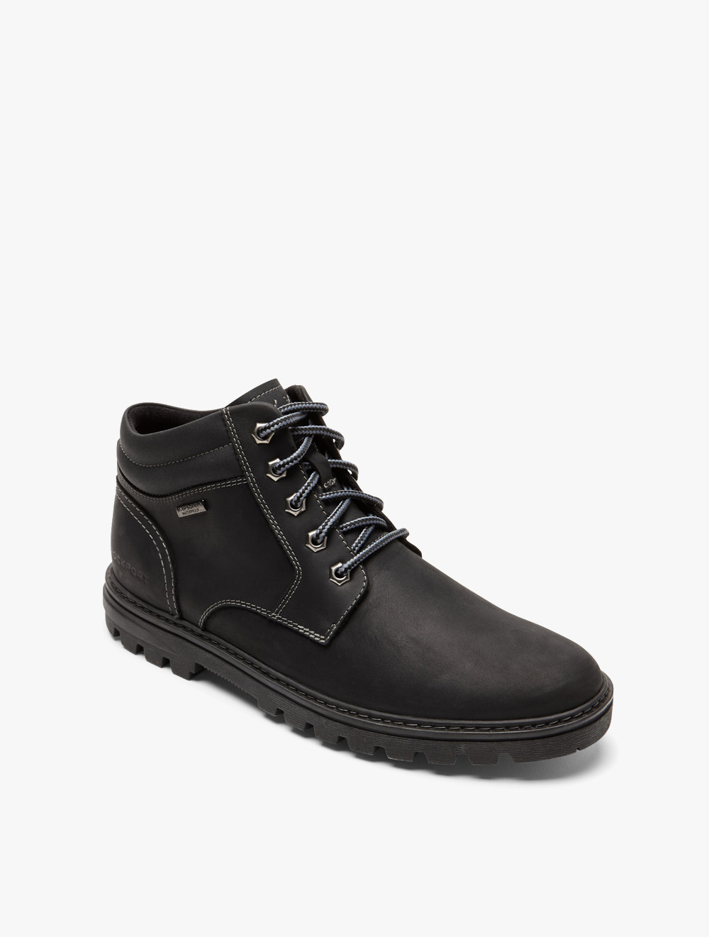 rockport black leather boots