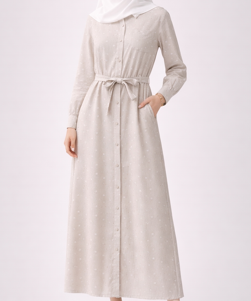Rodeo - Gamis Wanita - Noor Gamis - Khaki
