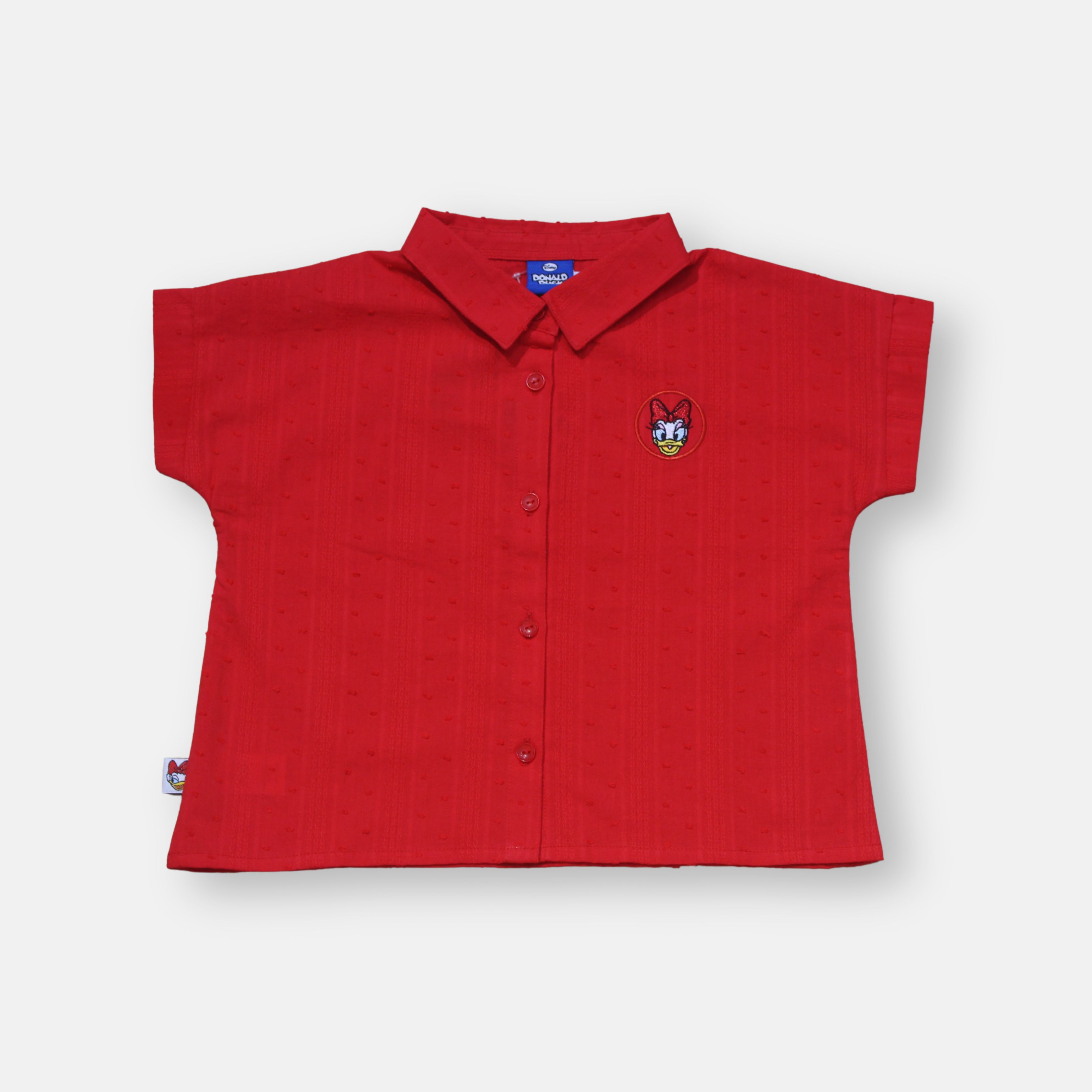 Rodeo Junior Blus Lengan Pendek Anak Perempuan Merah/ Short Sleeve Blouse Girl Red/RJG Girls Holiday