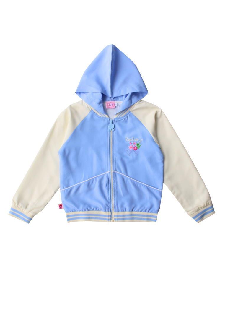 Rodeo Junior Jaket Katun Anak Perempuan Biru/ Microfiber Jacket Girl Blue/ Rjg Bouquet De Fleurs