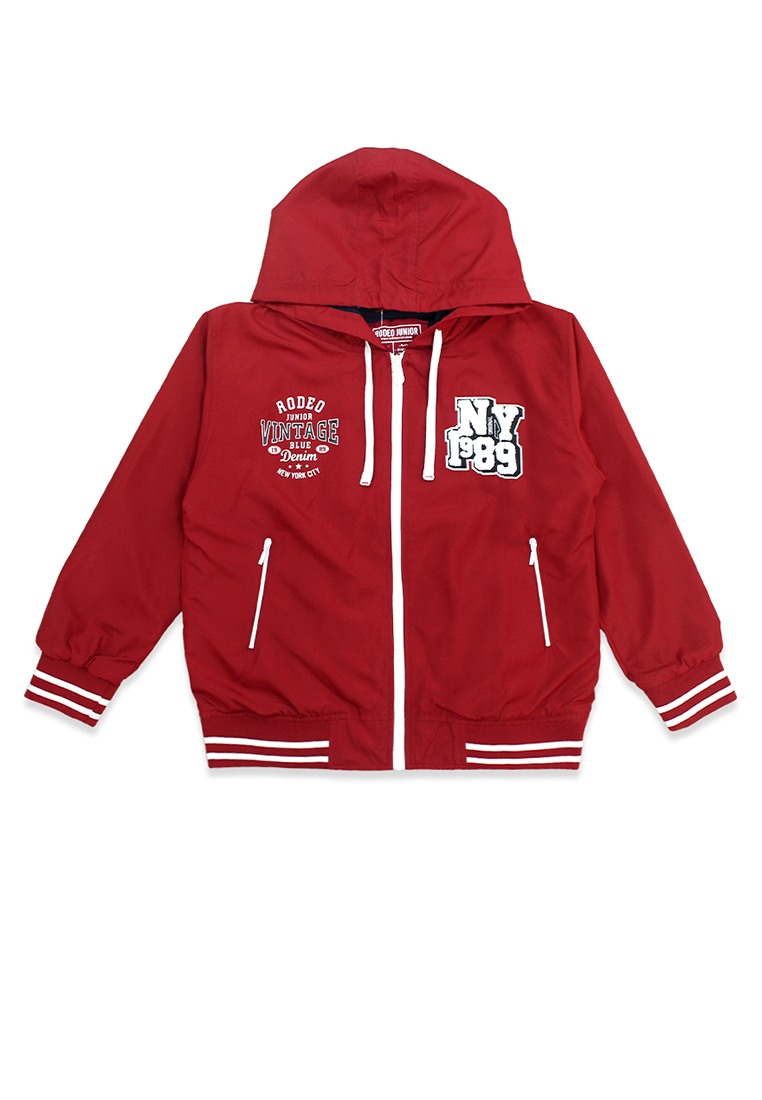 Rodeo Junior Jacket/ Jaket Anak Laki/ Rodeo Junior Maroon Jacket With Emblem