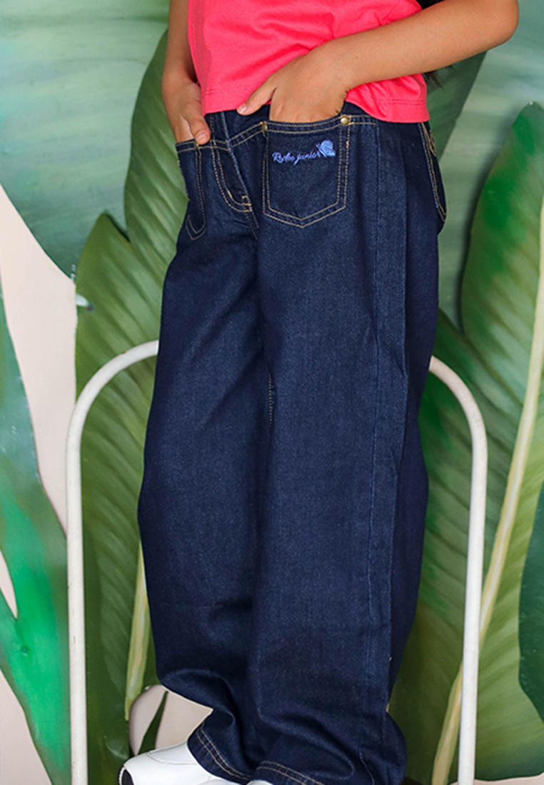 Rodeo Junior Denim culottes/ Kulot panjang jeans anak perempuan/ Rodeo Junior Girl Pink Blush