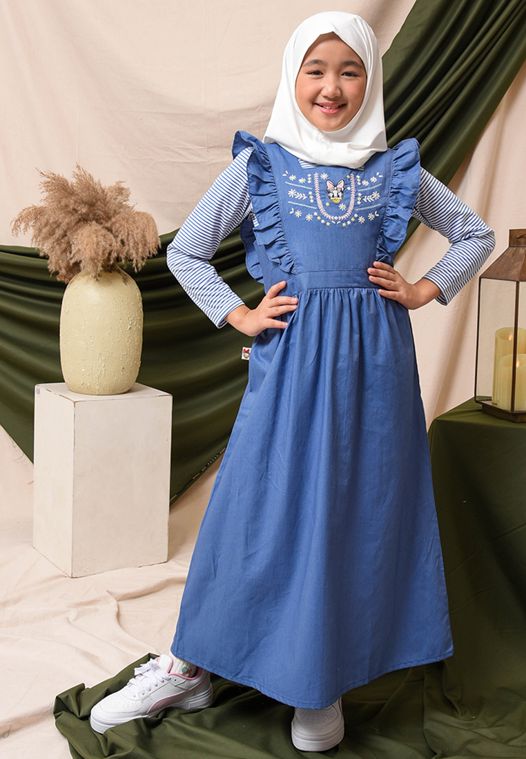Rodeo Junior Overall maxi dress/ Overall dress panjang anak/ Daisy Little Lady