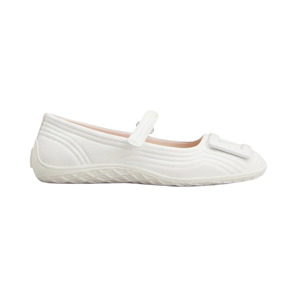 Roger Vivier [9.9ANTI GAYA] Viv Low Leather Mary Janes White