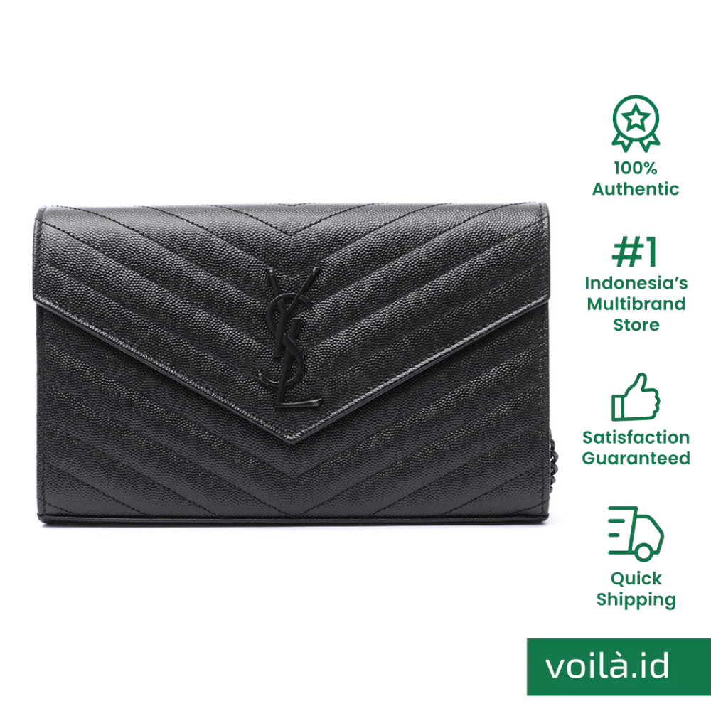 Saint Laurent Cassandre Envelope Woc 22 All Black